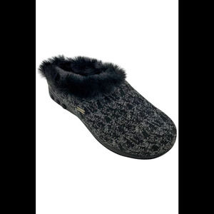 Therafit Women's Adele Cozy Knit Comfort Slipper Black - Medium